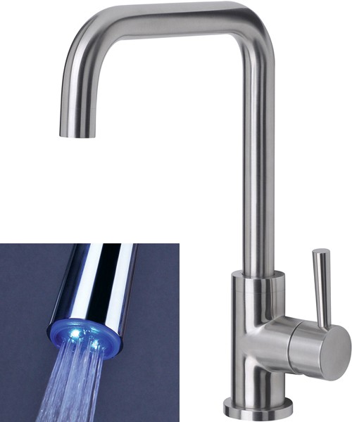 Additional image for Melo Glo Kitchen Faucet With LED Spout Lights (Stainless Steel).