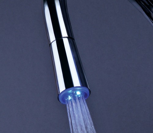 Additional image for Melo Glo Kitchen Faucet With LED Spout Lights (Stainless Steel).