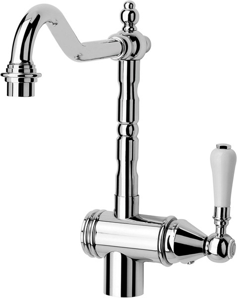 Additional image for Rustique Traditional Kitchen Faucet With Swivel Spout (Chrome).
