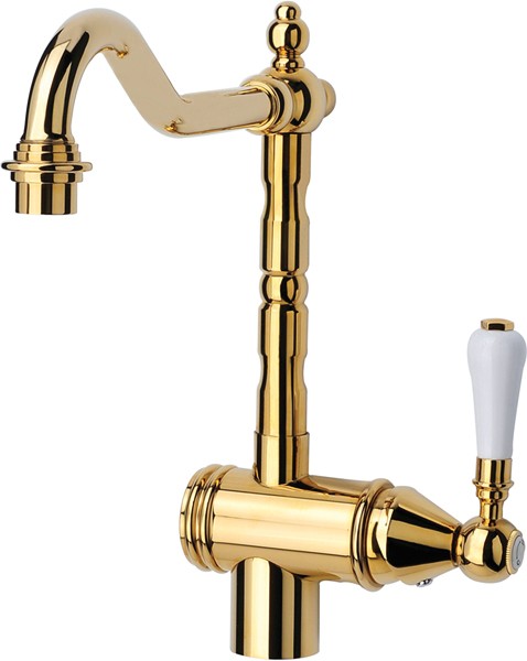 Additional image for Rustique Traditional Kitchen Faucet With Swivel Spout (Gold).