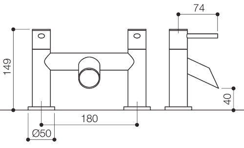 Additional image for Bath Filler Faucet (Chrome).