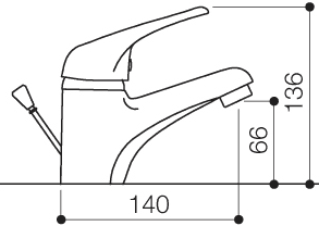 Additional image for Mono Basin Mixer Faucet With Pop Up Waste (Chrome).