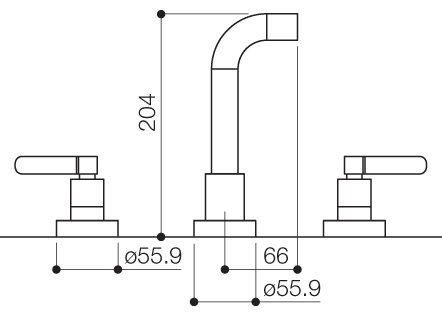 Additional image for 3 Faucet Hole Wall Mouted Bath Filler Faucet (Chrome).