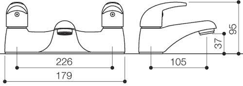 Additional image for Bath Filler Faucet (Chrome).