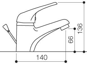 Additional image for Mono Basin Mixer Faucet With Pop Up Waste (Chrome).