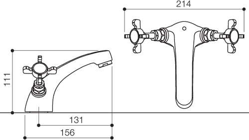 Additional image for Mono Basin Mixer Faucet With Pop Up Waste (Chrome).