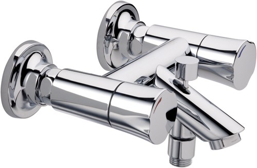 Additional image for Wall Mounted Bath Shower Mixer Faucet (Chrome).