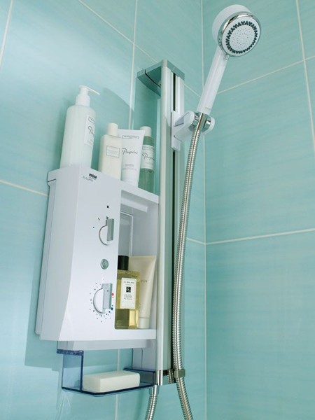 Additional image for 9.5kW Electric Shower With Storage (White & Chrome).