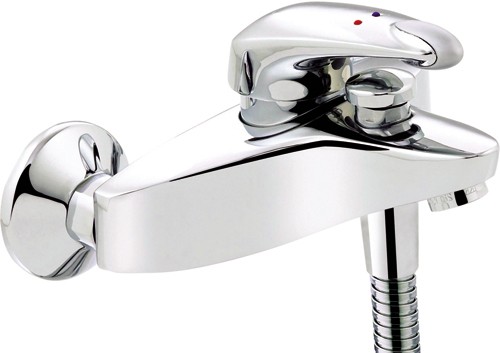 Additional image for Wall Mounted Bath Shower Mixer Faucet With Shower Kit (Chrome).