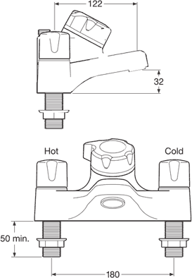 Additional image for Thermostatic Bath Shower Mixer Faucet (Chrome).