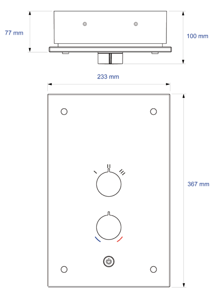 Additional image for 9.8kW Thermostatic Electric Shower With Slate Fascia.