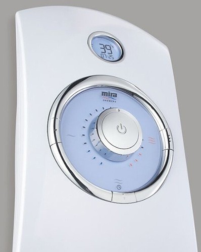 Additional image for 10.8kW Thermostatic Electric Shower With LCD (White).