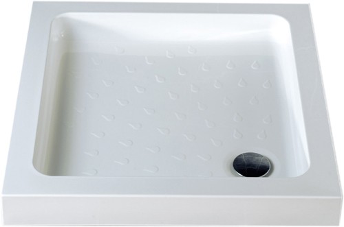 Additional image for Acrylic Capped Square Shower Tray. 800x800x80mm.