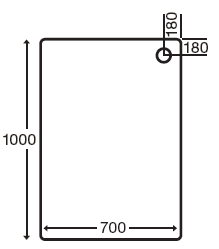 Additional image for Stone Resin Rectangular Shower Tray. 1000x700x110mm.