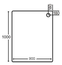 Additional image for Stone Resin Rectangular Shower Tray. 1000x900x110mm.