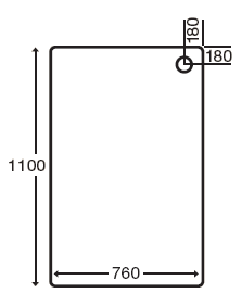 Additional image for Stone Resin Rectangular Shower Tray. 1100x760x110mm.