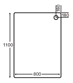 Additional image for Stone Resin Rectangular Shower Tray. 1100x800x110mm.