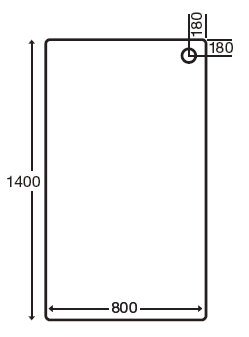 Additional image for Stone Resin Rectangular Shower Tray. 1400x800x110mm.