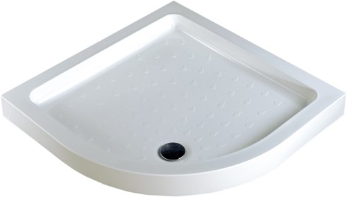 Additional image for Acrylic Capped Quadrant Shower Tray. 800x800x80mm.