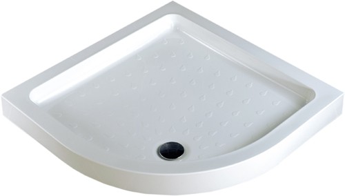 Additional image for Acrylic Capped Quadrant Shower Tray. 900x900x80mm.