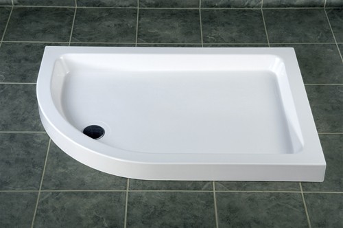 Additional image for Stone Resin Offset Quad Shower Tray. 900x800mm (Left Hand).