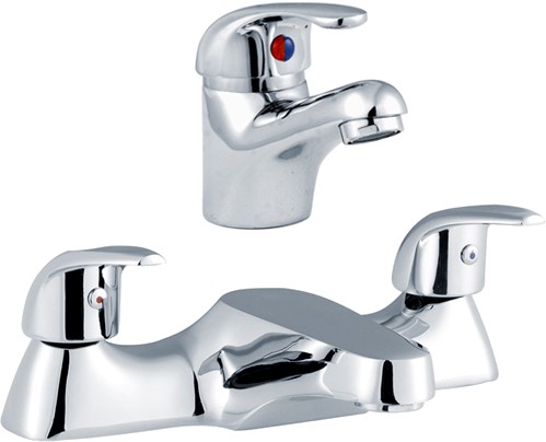 Additional image for Basin & Bath Filler Faucet Set (Chrome).