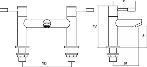 Additional image for Bath Filler Faucet (Chrome).