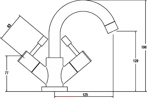 Additional image for Basin Mixer Faucet With Swivel Spout & Pop Up Waste (Chrome).