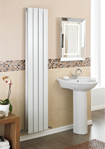 Additional image for Myrtle Vertical Radiator (White). 255x1800mm. 3695 BTU.