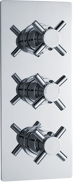 Additional image for Triple Concealed Thermostatic Shower Valve (Chrome).