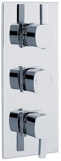 Additional image for Triple Concealed Thermostatic Shower Valve (Chrome).