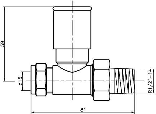 Additional image for Straight Radiator Valves (Pair, Chrome).