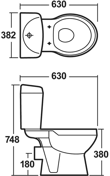 Additional image for Melbourne Toilet With Push Flush Cistern & Soft.