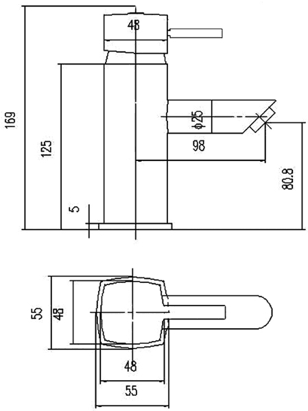 Additional image for Basin Faucet With Push Button Waste (Chrome).