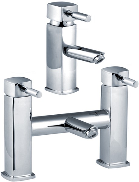 Additional image for Basin & Bath Filler Faucet Set (Chrome).