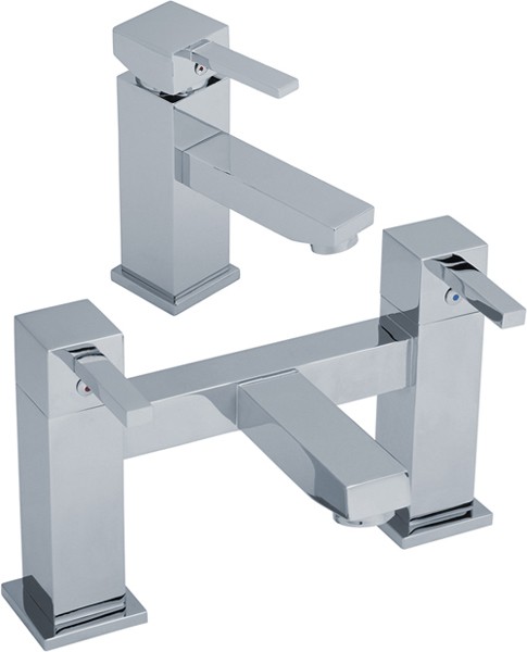 Additional image for Basin & Bath Filler Faucet Set (Chrome).