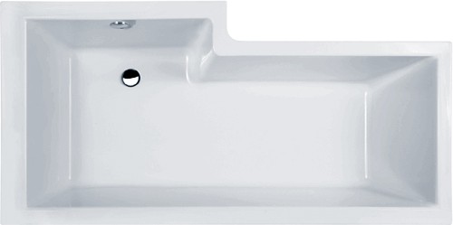 Additional image for Square Shower Bath With Screen & Panels (Right Handed).