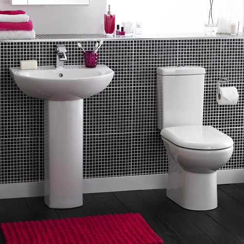 Additional image for Knedlington 4 Piece Suite, Toilet, Seat & 600mm Basin.