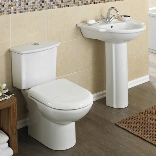 Additional image for Linton 4 Piece Bathroom Suite With Toilet, Seat & 600mm Basin.
