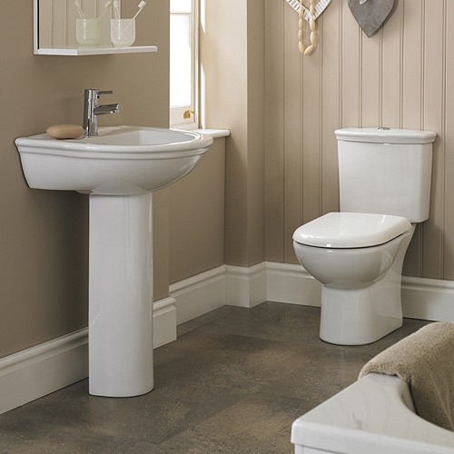 Additional image for Barmby 4 Piece Bathroom Suite With Toilet, Seat & 600mm Basin.