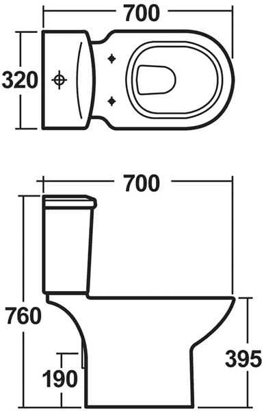 Additional image for Asselby 4 Piece Bathroom Suite With Toilet & 600mm Basin.