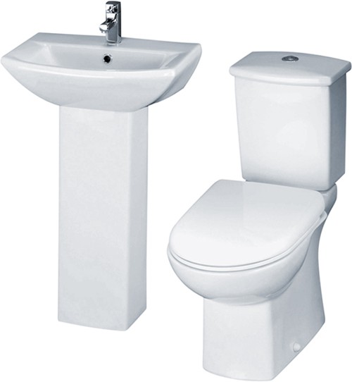 Additional image for Asselby 4 Piece Bathroom Suite With Toilet & 500mm Basin.