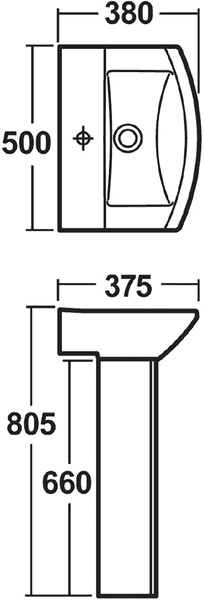 Additional image for Asselby 4 Piece Bathroom Suite With Toilet & 500mm Basin.