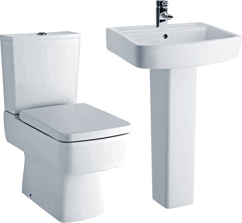 Additional image for Bliss 4 Piece Bathroom Suite With Toilet & 520mm Basin.