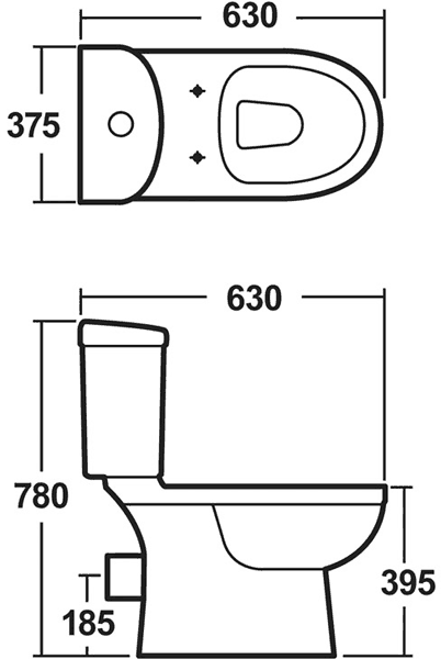 Additional image for Ivo 4 Piece Bathroom Suite With 550mm Basin (1 Faucet Hole).