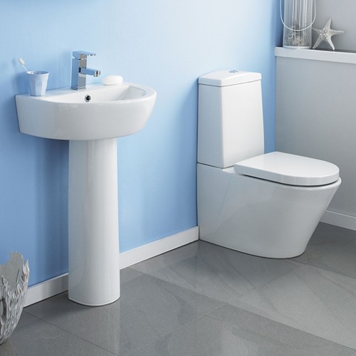Additional image for Solace 4 Piece Bathroom Suite With 550mm Basin (1 Faucet Hole).