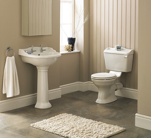 Additional image for Ryther 4 Piece Bathroom Suite With 600mm Basin (2 Faucet Holes).