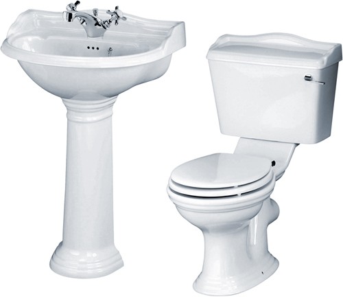 Additional image for Ryther 4 Piece Bathroom Suite With 600mm Basin (1 Faucet Hole).