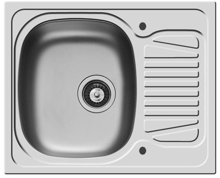 Additional image for Sparta Kitchen Sink & Waste. 620x500mm (Reversible, 1 Faucet Hole).