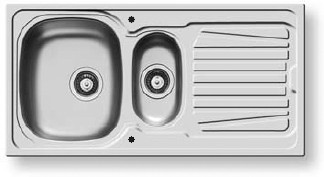 Additional image for Sparta Kitchen Sink & Waste. 1000x500mm (Reversible, 1.5 Bowl).